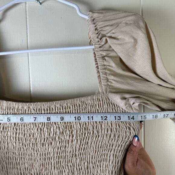 The Puff Sleeve Linen Dress - Thoughtless - Picture 8 of 9